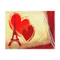 Two hearts in Paris Postcard