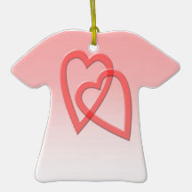 Two Hearts Joined As One Christmas Ornament