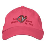 Two Hearts Joined As One Embroidered Hat embroidered hats