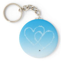 Two hearts key chains