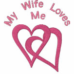 Two Hearts Love Valentine Pink Design Embroidery embroidered shirts