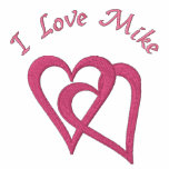 Two Hearts Love Valentine Pink Embroidered Design embroidered shirts
