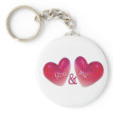 Two Hearts Romantic keychains