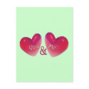 Two Hearts Romantic postcards
