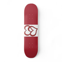 Two Hearts Custom Skate Board