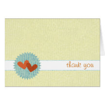 Two-Hearts Thank You Notecards