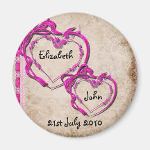 Two Hearts Together Fridge Magnets
