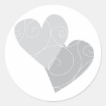 Two Hearts Together Wedding Sticker