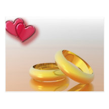 Two Hearts Two Rings Postcards