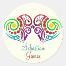 Two Hearts Wedding Sticker