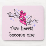 Two Hearts Wedding Tshirts and Gifts Mouse Pad