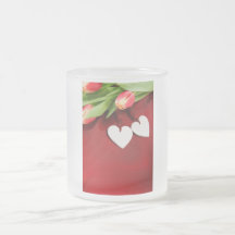 Two Hearts with Tulips Coffee Mug