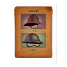 Two Helmets Postcard