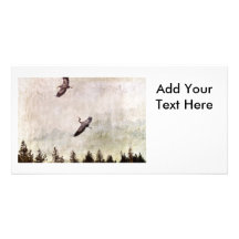 Two Herons Flying Photo Customised Photo Card