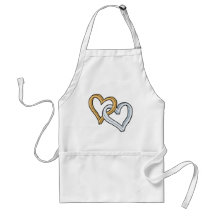 TWO INTERTWINED HEARTS APRON