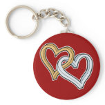 TWO INTERTWINED HEARTS keychains