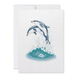 two jumping dolphins invitations