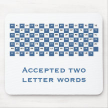 two letter words (Int. version) Mousepad