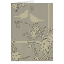 Two Love Birds ~ Card / Invitations