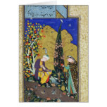 Two Lovers in a Flowering Orchard Greeting Cards