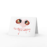 Two Magical Ladybugs Greeting Card - Customised