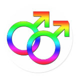 Two Male Signs Sticker