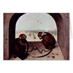 Two Monkeys By Bruegel D. Ä. Pieter (Best Quality) Greeting Card