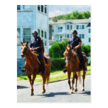 Two Mounted Police Postcard