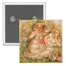 Two Nudes Wearing Hats Pin