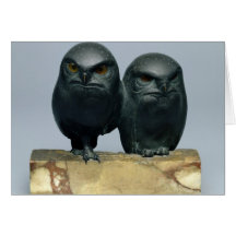 Two Owls, 1903-04 Greeting Cards