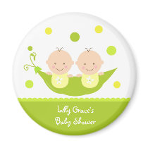 Two Peas in A Pod Baby Shower Magnets