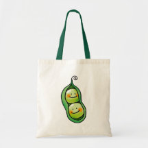 Two peas in a pod canvas bag
