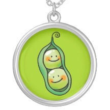 Two peas in a pod custom necklace