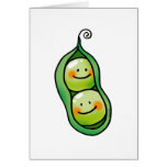 Two peas in a pod greeting card