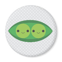 Two Peas in a Pod Refrigerator Magnet