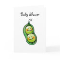 Two peas in a pod, twins baby shower cards