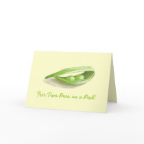 Two Peas in a Pod Wedding Card