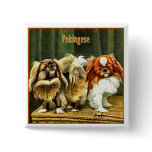 Two Pekingese Dogs buttons