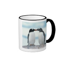 Two Penguins touching beaks Coffee Mugs