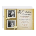 two photos wedding anniversary invitations