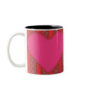 Two Pink Hearts Valentine Coffee Mug