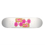 Two pink Just Married Skate Boards