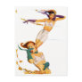 Two Pinup Girl in their Underwear in the Wind Post Card