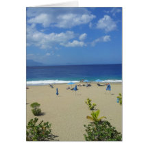 TWO PLAYA ALCIA BEACH SOSUA DOMINICAN REPUBLIC SUR GREETING CARDS