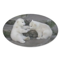 Two Polar bear cubs Stickers