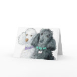 Two Poodles Greeting Cards
