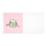 Two Poodles in a Hatbox Retro Art Print Photo Card