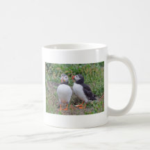 Two Puffins from Skomer Island Coffee Mugs