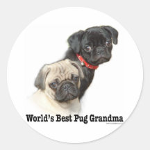 Two Pugs Sticker