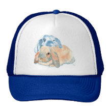 Two Rabbits Cap Mesh Hat